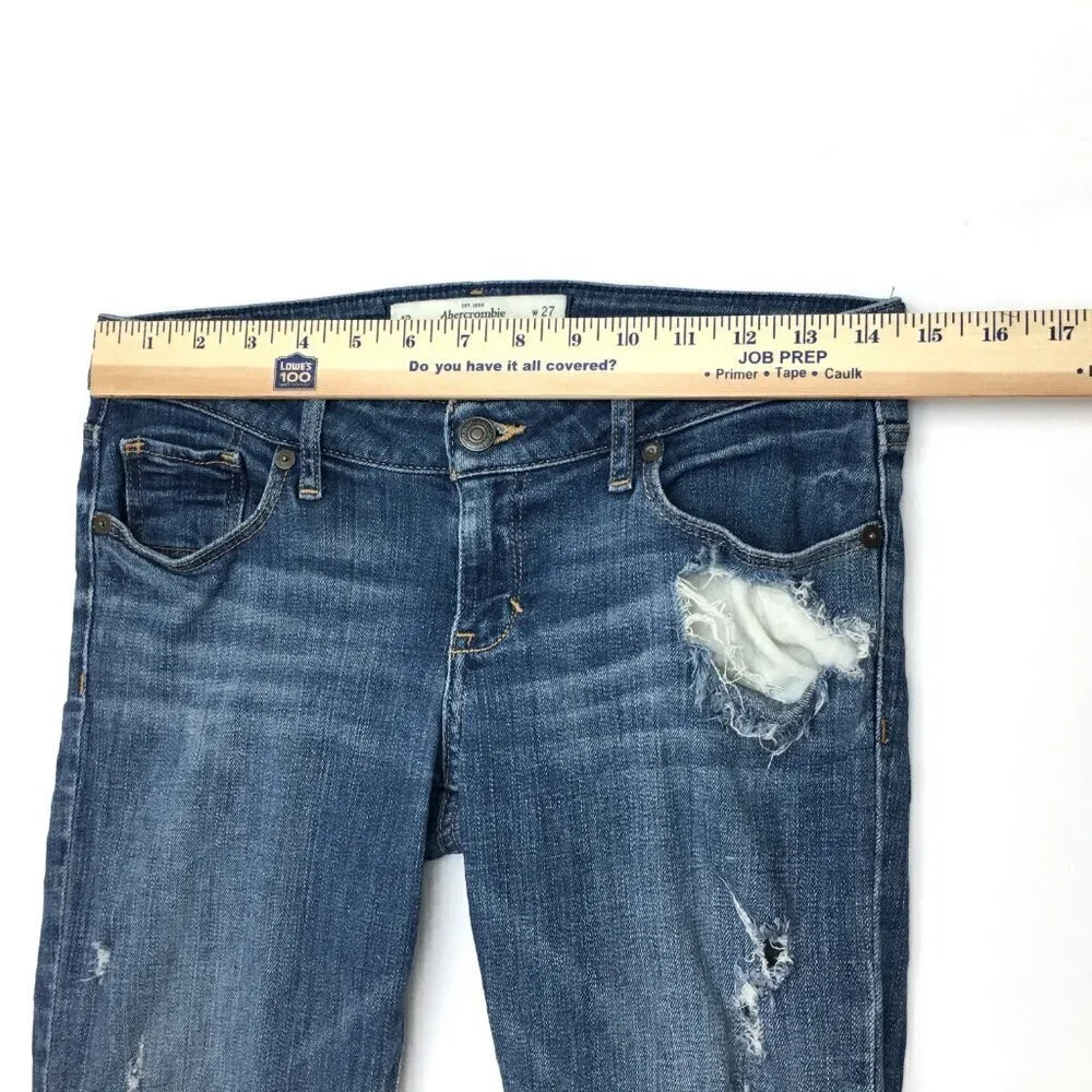 Abercrombie & Fitch Women's Jeans Skinny Low Rise Distressed size 4 length 32